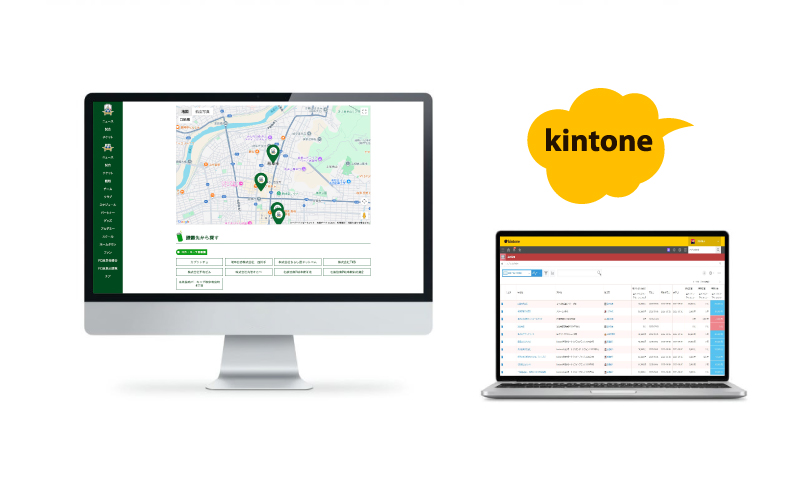FC岐阜応援自販機MAPとkintoneの管理画面