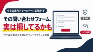 問い合わせフォームの作り方の基本と見直しポイントを示すアイキャッチ画像