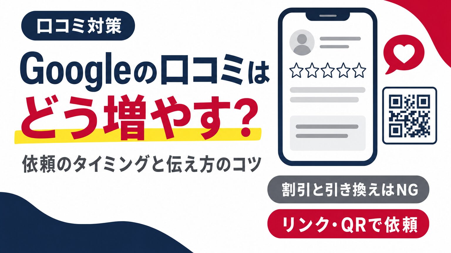 Googleの口コミを増やす依頼方法を示すアイキャッチ画像
