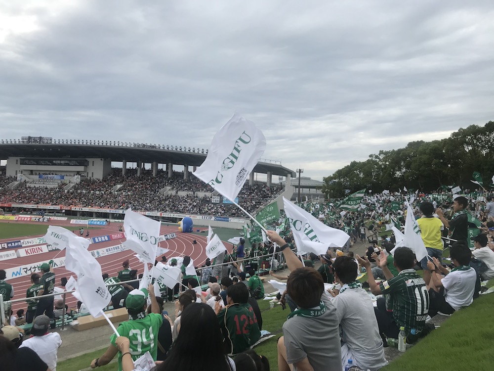長良川球場での試合風景の写真