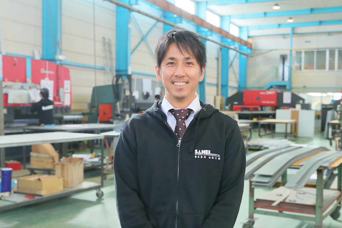 山栄工業　山岸社長の写真
